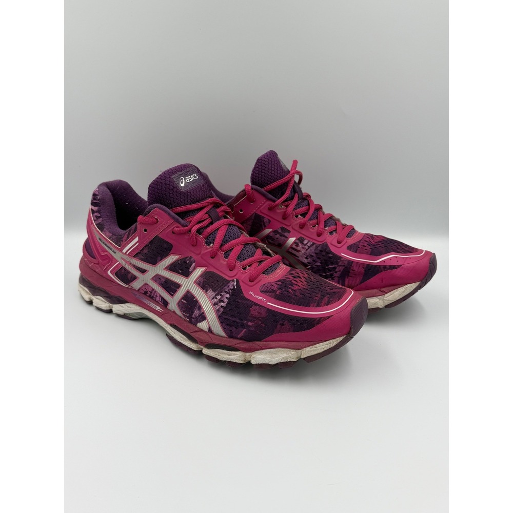 ASICS Gel Kayano 22 Womens Running Shoes Pink Purple Size 12 T597N